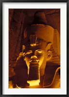 Framed Lighted Face at the Great Temple of Ramesses II, Egypt