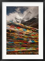 Framed Prayer Flags, Milk Lake, Yading Natural area, China