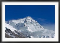 Framed Snowy Summit of Mt. Everest, Tibet, China