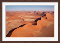 Framed View of Namib Desert sand dunes, Namib-Naukluft Park, Sossusvlei, Namibia, Africa