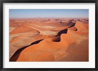 Framed View of Namib Desert sand dunes, Namib-Naukluft Park, Sossusvlei, Namibia, Africa