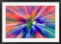 Framed Zoom Abstract of Pansy Flowers