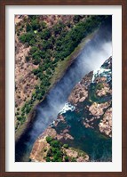 Framed Zimbabwe, Victoria Falls, border of Zambia/Zimbabwe