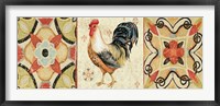 Framed Bohemian Rooster Panel I