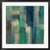 Emerald Fields Square I Framed Print