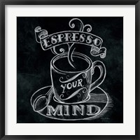 Framed Espresso Your Mind  No Border Square
