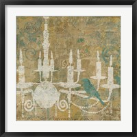 Framed Faded Ornate I Aqua