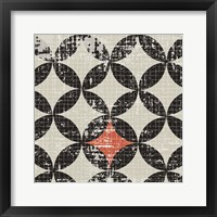 Framed Geometric Patchwork Puree Pumpkin Square IV