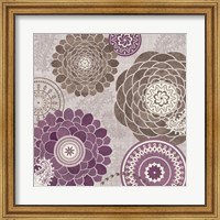 Framed 'Gray Garden Melody II' border=