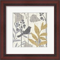 Framed 'Garden Leaves Square V' border=