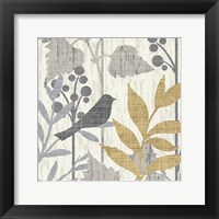 Framed 'Garden Leaves Square V' border=