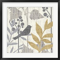 Framed 'Garden Leaves Square V' border=