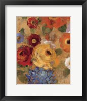 Jacquard Floral I Crop Framed Print