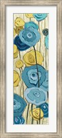 Framed Lemongrass in Blue Panel II