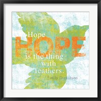 Framed Letterpress Hope