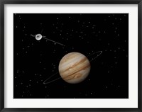 Framed Voyager Spacecraft near Jupiter and its Unrecognized Ring