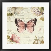 Marche de Fleurs Butterfly I Framed Print