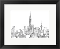 Framed New York Skyline Crop