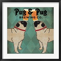 Pug and Pug Brewing Square Framed Print