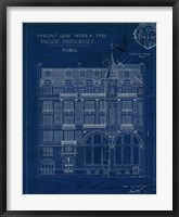 Quai Henri Blueprint I Framed Print