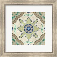 Framed 'Santorini Tile I' border=