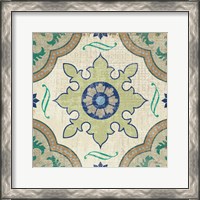 Framed 'Santorini Tile I' border=