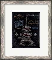 Framed 'Travel to Paris I' border=