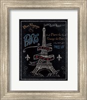 Framed 'Travel to Paris I' border=