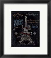 Framed 'Travel to Paris I' border=