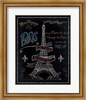 Framed 'Travel to Paris I' border=