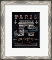 Framed 'Travel to Paris II' border=