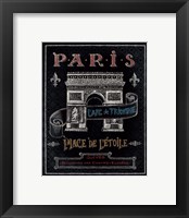 Framed 'Travel to Paris II' border=