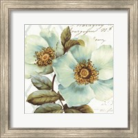 Framed 'White Floral Bliss I' border=