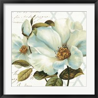 White Floral Bliss II Framed Print