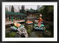 Framed Wong Tai Sin Temple, Wong Tai Sin District, Kowloon, Hong Kong, China