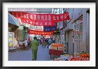 Framed Hutong in Market Street, Beijing, China