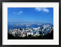 Framed Majestic Hong Kong Harbor from Victoria Peak, Hong Kong, China