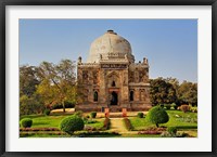 Framed Mosque of Sheesh Gumbad, Lodhi Gardens, New Delhi, India