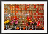 Framed Flowers at Man Mo Buddhist Temple, Hong Kong