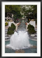 Framed Waterfall In Hong Kong Park, Hong Kong, China