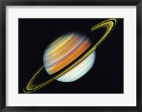 Framed Saturn Taken By Voyager 2 From A Distance of 27 Million Miles