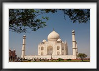 Framed Asia, India, Taj Mahal with trees above as framing element