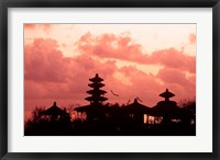 Framed Sunset at the Temple by the Sea, Tenah Lot, Bali, Indonesia