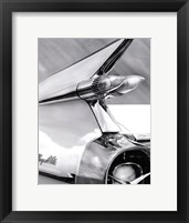 Framed White Cadillac