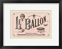 Framed Le Ballon, ca. 1883