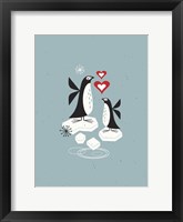 Framed Penguin Love