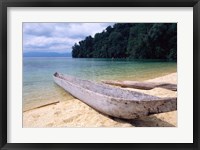 Framed Beached Canoe on Lake Poso, Sulawesi, Indonesia