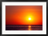 Framed Indonesia, Bali, Amed, Bali Sea with fishing boats