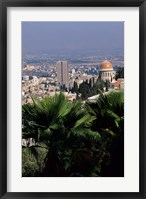 Framed Haifa Cityscape from Bahai Dome, Israel