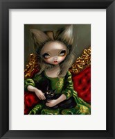 Framed Princess with a Black Cat